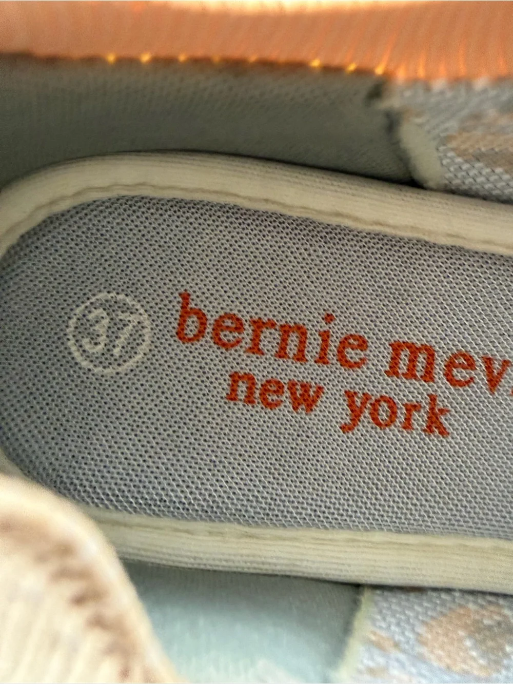 bernie mev. Tan Slip-On Sneakers with Leopard Metallic Accents